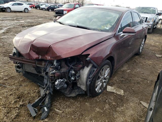 3LN6L2J95FR618817 - 2015 LINCOLN MKZ BURGUNDY photo 2