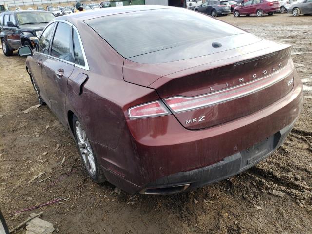 3LN6L2J95FR618817 - 2015 LINCOLN MKZ BURGUNDY photo 3