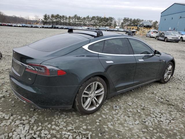 5YJSA1H11EFP28606 - 2014 TESLA MODEL S GREEN photo 3