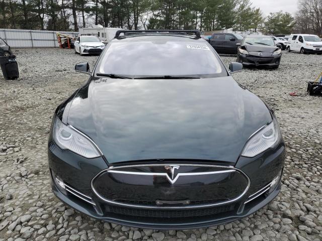 5YJSA1H11EFP28606 - 2014 TESLA MODEL S GREEN photo 5