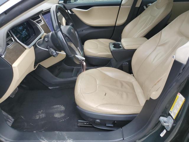 5YJSA1H11EFP28606 - 2014 TESLA MODEL S GREEN photo 7