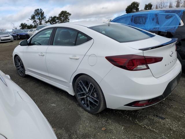 KMHD04LB9KU833146 - 2019 HYUNDAI ELANTRA SPORT WHITE photo 2