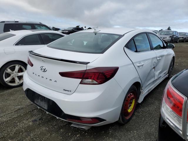 KMHD04LB9KU833146 - 2019 HYUNDAI ELANTRA SPORT WHITE photo 3