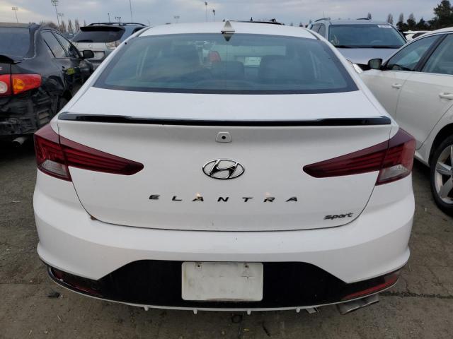 KMHD04LB9KU833146 - 2019 HYUNDAI ELANTRA SPORT WHITE photo 6