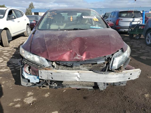 19XFB2F58FE107056 - 2015 HONDA CIVIC LX BURGUNDY photo 5