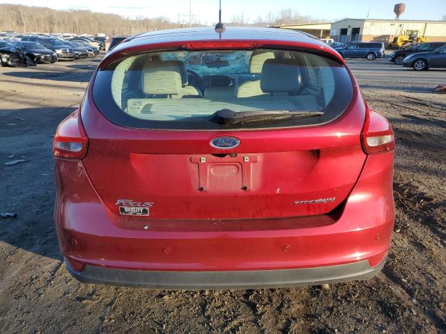 1FADP3N29FL303865 - 2015 FORD FOCUS TITANIUM RED photo 6