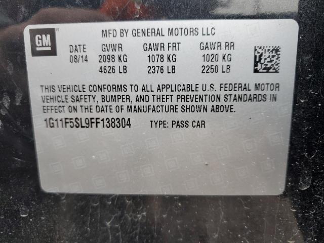 1G11F5SL9FF138304 - 2015 CHEVROLET MALIBU LTZ შავი ფოტო 13