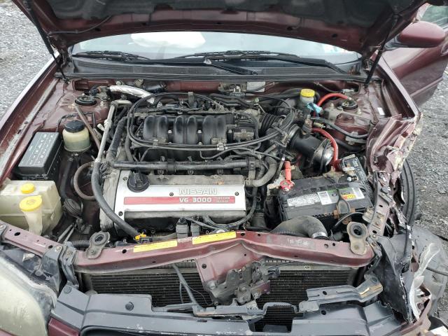 JN1CA31D91T841427 - 2001 NISSAN MAXIMA GXE MAROON photo 11