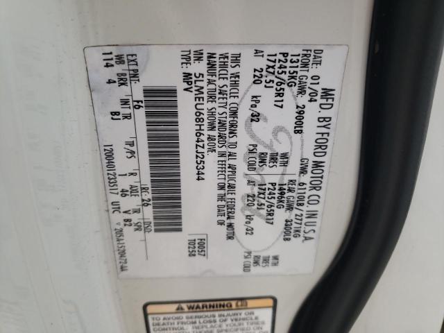 5LMEU68H64ZJ25344 - 2004 LINCOLN AVIATOR 白色 照片 13