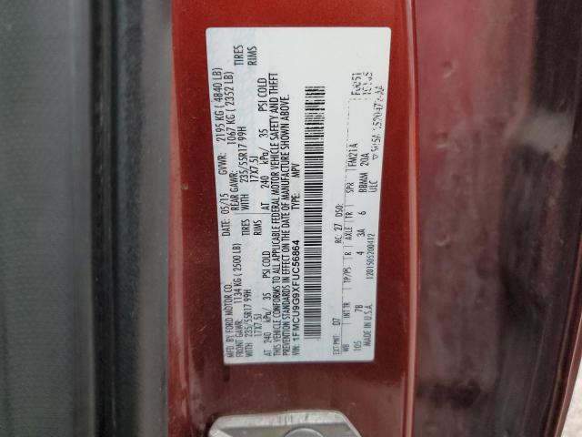 1FMCU9G9XFUC56864 - 2015 FORD ESCAPE SE RED photo 13