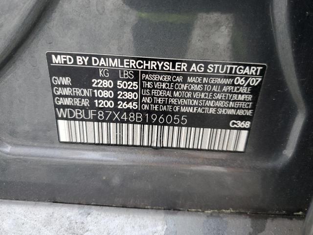 WDBUF87X48B196055 - 2008 MERCEDES-BENZ E 350 4MATIC GRAY photo 12