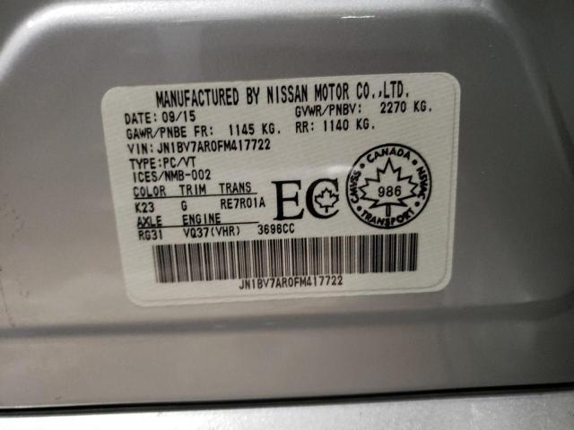 JN1BV7AR0FM417722 - 2015 INFINITI Q50 BASE SILVER photo 13