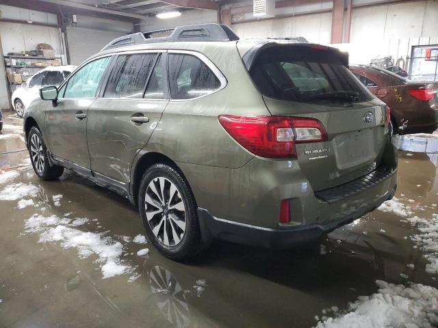 4S4BSBJC2F3346920 - 2015 SUBARU OUTBACK 2.5I LIMITED GREEN photo 2