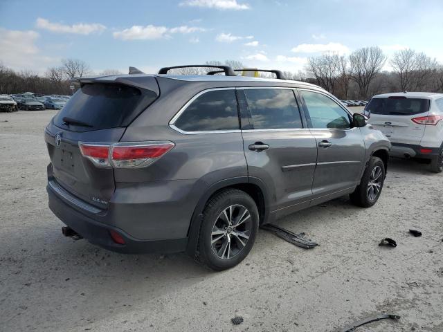 5TDJKRFH5GS283177 - 2016 TOYOTA HIGHLANDER XLE 灰色 照片 3