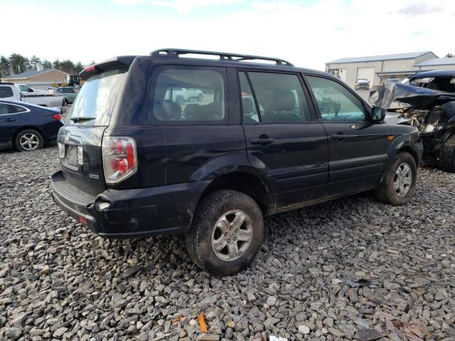 2HKYF18167H512119 - 2007 HONDA PILOT LX BLACK photo 3