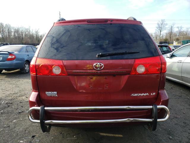 5TDKK4CC6AS326481 - 2010 TOYOTA SIENNA CE RED photo 6