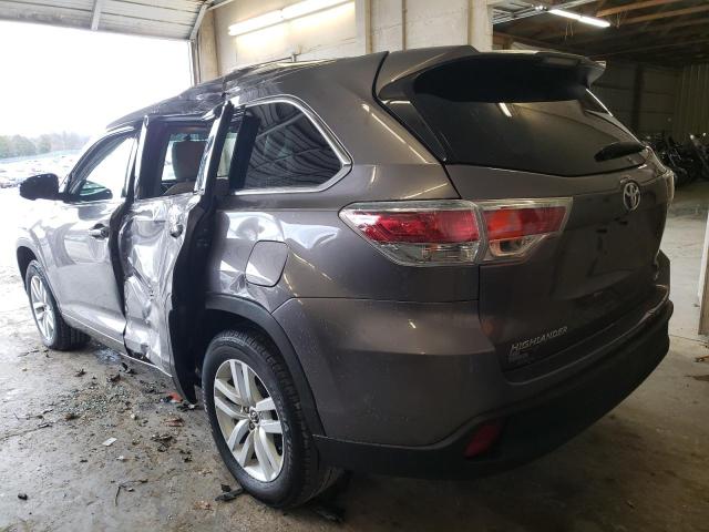 5TDZKRFH5GS143357 - 2016 TOYOTA HIGHLANDER LE GRAY photo 2