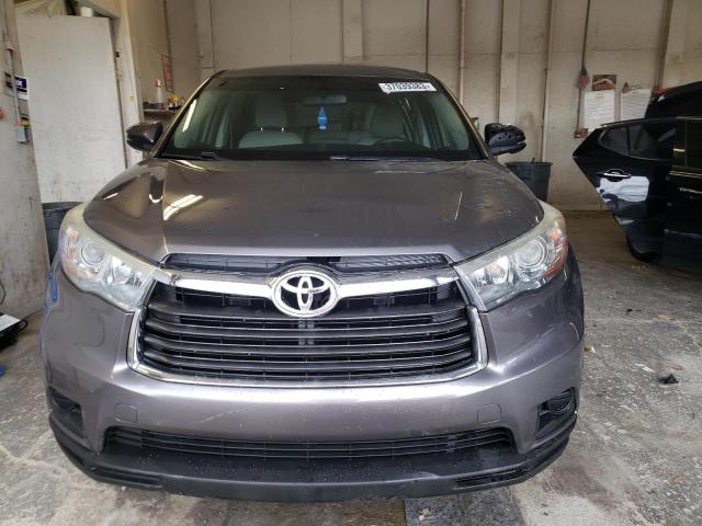 5TDZKRFH5GS143357 - 2016 TOYOTA HIGHLANDER LE GRAY photo 5