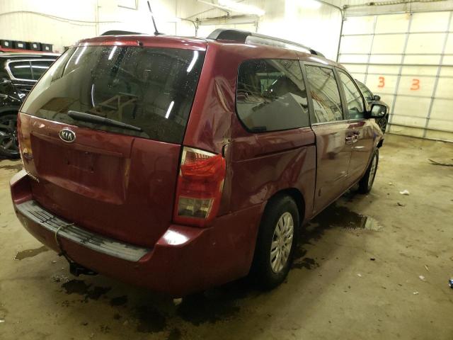 KNDMG4C75B6365092 - 2011 KIA SEDONA LX RED photo 3