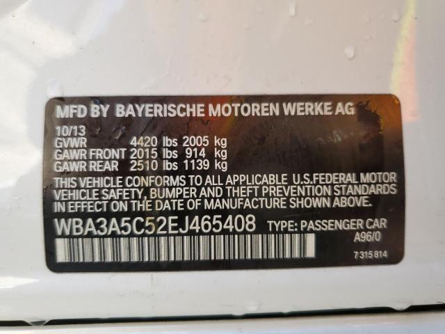 WBA3A5C52EJ465408 - 2014 BMW 328 I WHITE photo 12