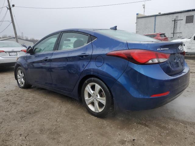 5NPDH4AE8GH791452 - 2016 HYUNDAI ELANTRA SE BLUE photo 2