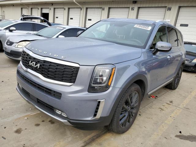 5XYP54HC1NG203759 - 2022 KIA TELLURIDE SX BLUE photo 1