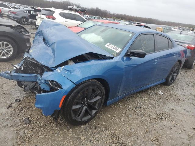 2C3CDXHG6NH114636 - 2022 DODGE CHARGER GT BLUE photo 1