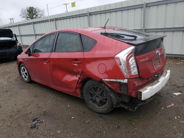 JTDKN3DU3F0430770 - 2015 TOYOTA PRIUS RED photo 2