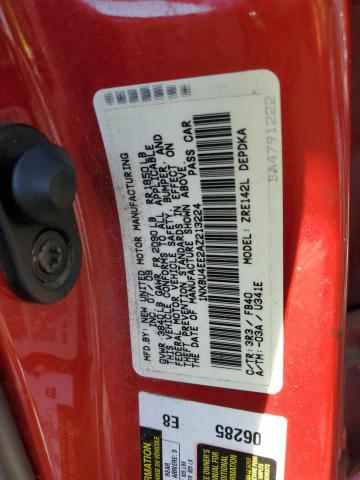 1NXBU4EE2AZ213224 - 2010 TOYOTA COROLLA BASE RED photo 13