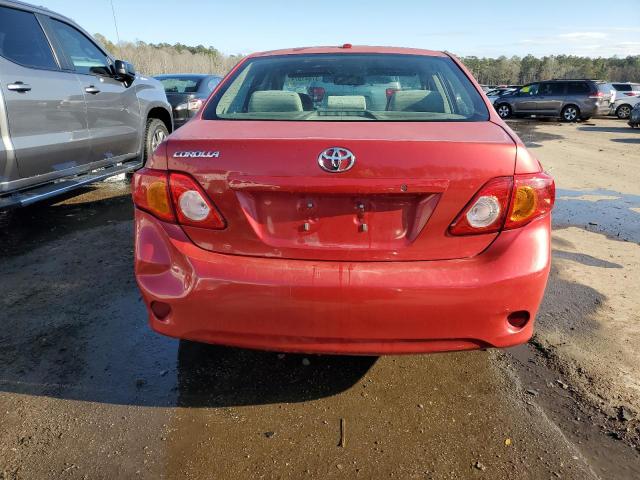 1NXBU4EE2AZ213224 - 2010 TOYOTA COROLLA BASE RED photo 6