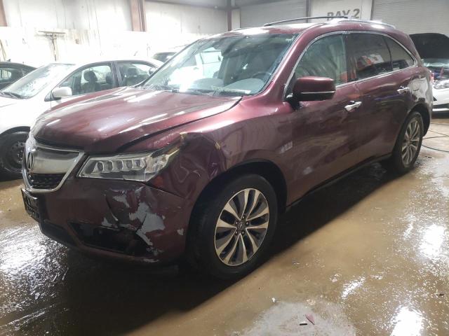 5FRYD4H48EB030067 - 2014 ACURA MDX TECHNOLOGY MAROON photo 1