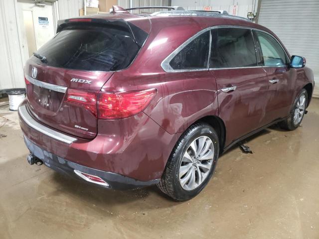 5FRYD4H48EB030067 - 2014 ACURA MDX TECHNOLOGY MAROON photo 3