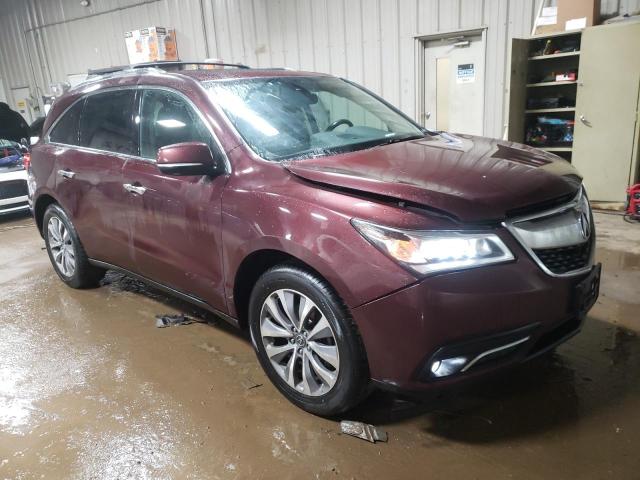 5FRYD4H48EB030067 - 2014 ACURA MDX TECHNOLOGY MAROON photo 4