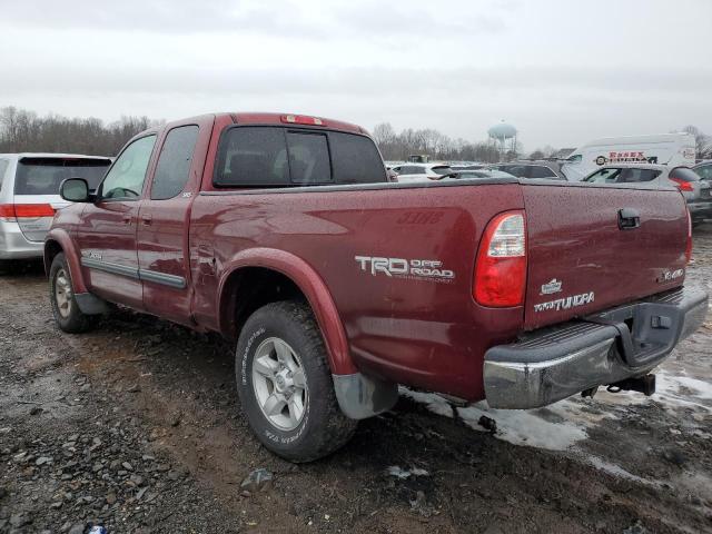 5TBBT44156S486619 - 2006 TOYOTA TUNDRA ACCESS CAB SR5 RED photo 2