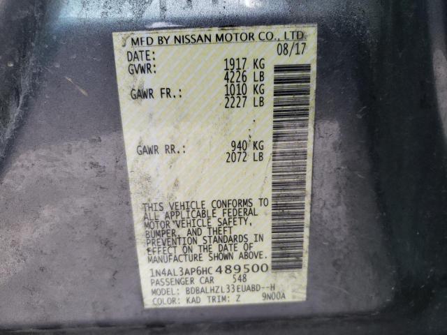 1N4AL3AP6HC489500 - 2017 NISSAN ALTIMA 2.5 GRAY photo 12