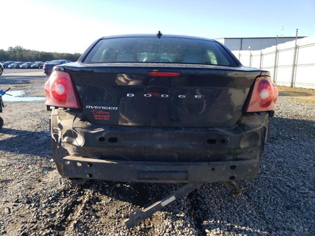 1C3CDZAB1DN617863 - 2013 DODGE AVENGER SE BLACK photo 6