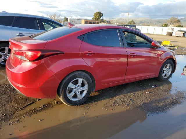 KMHDH4AE1EU199289 - 2014 HYUNDAI ELANTRA SE RED photo 3