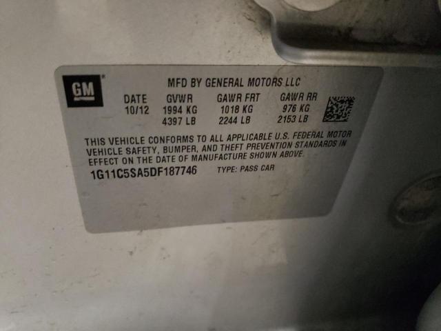 1G11C5SA5DF187746 - 2013 CHEVROLET MALIBU 1LT Күміс фото 12