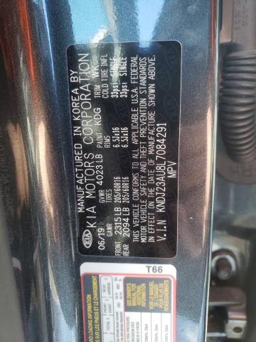 KNDJ23AU8L7084291 - 2020 KIA SOUL LX GRAY photo 13