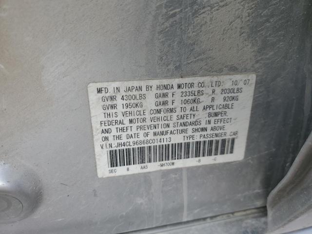 JH4CL96868C014113 - 2008 ACURA TSX SILVER photo 13