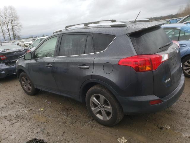 JTMRFREV8FD148283 - 2015 TOYOTA RAV4 XLE GRAY photo 2