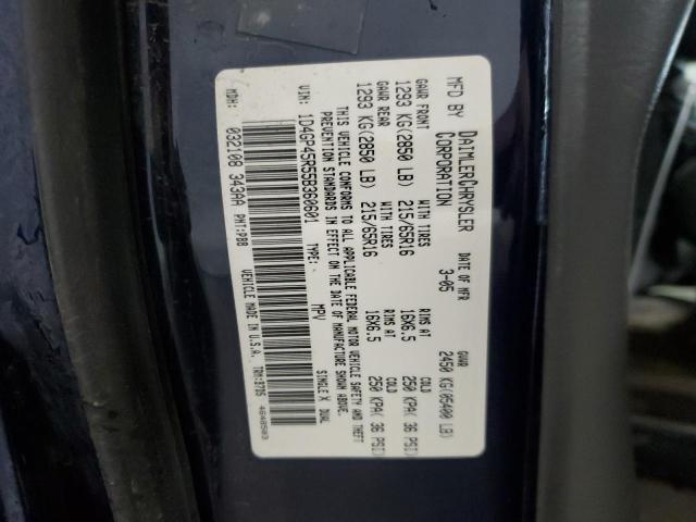 1D4GP45R55B360601 - 2005 DODGE CARAVAN SXT BLUE photo 13