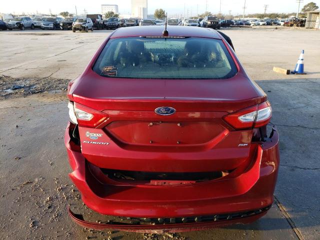 1FA6P0H70F5107669 - 2015 FORD FUSION SE RED photo 6