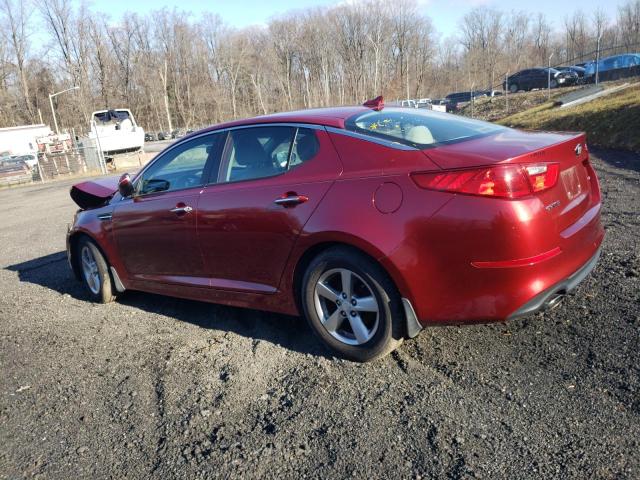 5XXGM4A72FG364482 - 2015 KIA OPTIMA LX RED photo 2