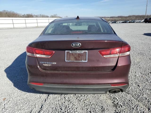 5XXGT4L3XJG185001 - 2018 KIA OPTIMA LX MAROON photo 6