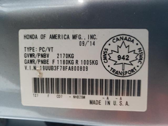 19UUB3F78FA800809 - 2015 ACURA TLX ADVANCE SILVER photo 12