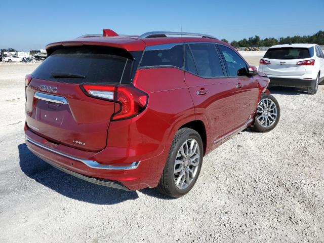 3GKALXEV7NL154132 - 2022 GMC TERRAIN DENALI RED photo 3