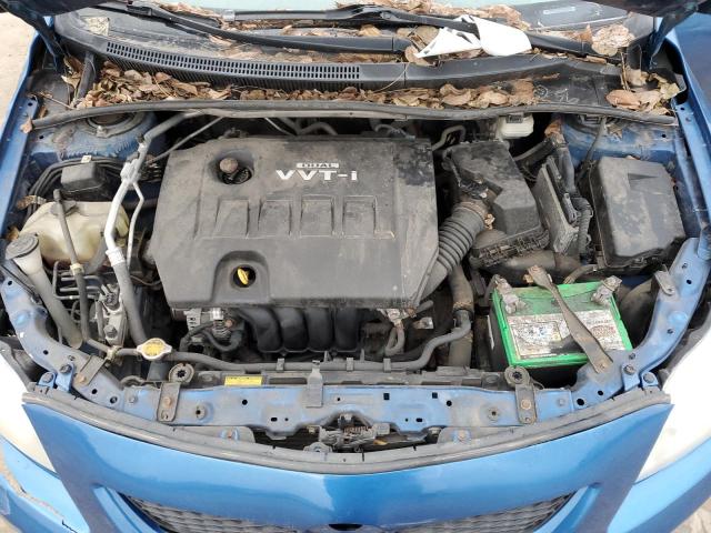 1NXBU4EE1AZ306302 - 2010 TOYOTA COROALLA BASE BLUE photo 11