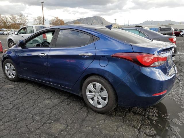 5NPDH4AE6GH748258 - 2016 HYUNDAI ELANTRA SE BLUE photo 2