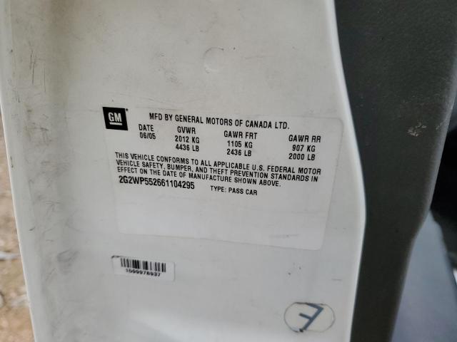 2G2WP552661104295 - 2006 PONTIAC GRAND PRIX 白色 照片 12